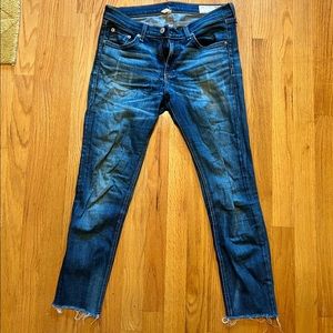 Rag & Bone low-rise cut-off cigarette jeans, womens size 28
